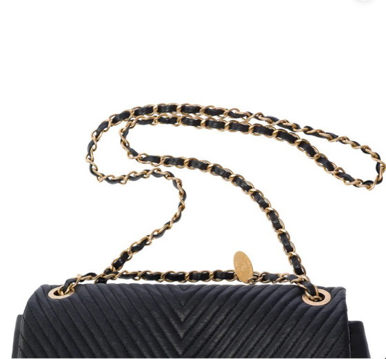 Image 1 of Sac CHANEL Timeless/Classique en Cuir Noir - 103574