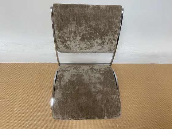 Image 1 of Conjunto de cinco sillas cromadas de Boris Tabacoff para Maison Christophe, circa 1970