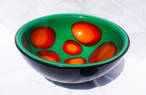 Bol en verre vintage unique 1994 Jaroslav Svoboda