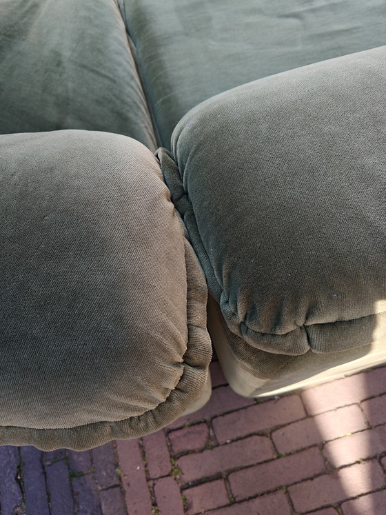 Image 1 of Vintage modulaire grote groene bank