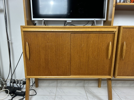 Image 1 of Parete attrezzata indipendente in stile scandinavo vintage