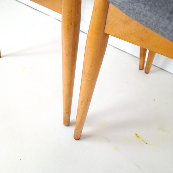 Image 1 of 3 sedie vintage in legno di design moderno di metà secolo, anni '60