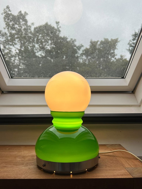Glazen space age lamp - Italiaans Design – Tafellampen, Metaal (photo 3 of 8)