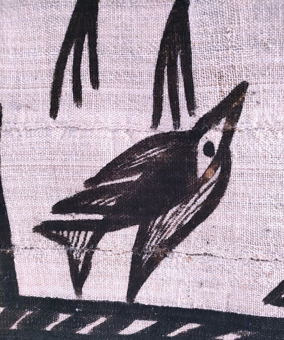 Image 1 of korhogo senoufo wandkleed vintage canvas