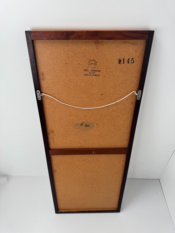Image 1 of Aksel Kjersgaard Model 145 Palissanderhouten spiegel – Deense elegantie uit het midden van de eeuw