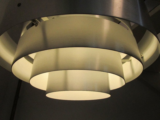 Image 1 of Lampe suspendue Linea Verdace en acier inoxydable.