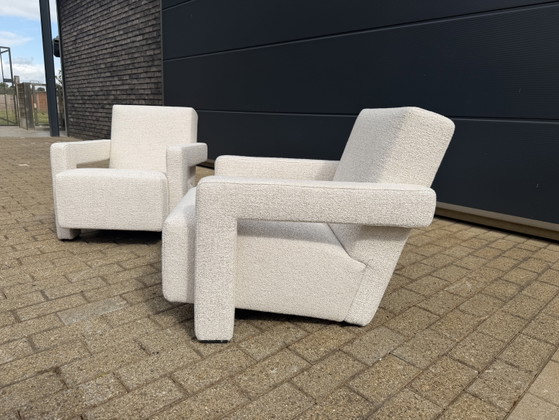 2x Cassina Utrecht Chair Terracotta, G. Rietveld Nieuwstaat! – Fauteuils, Textile (photo 7 of 15)