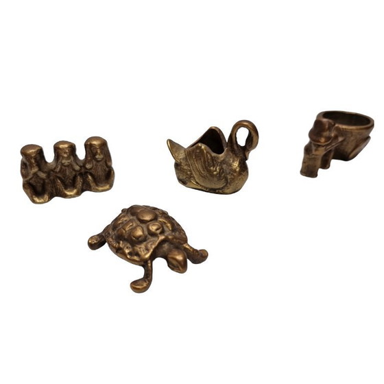 Image 1 of Verschiedene alte Tierstatuen aus Bronze