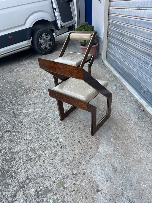 Italian Mid-Century Modern pair of chairs from Romeo Rega