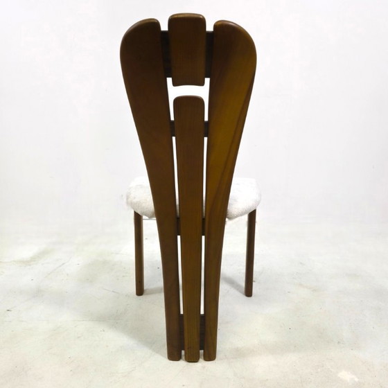 Image 1 of Set of 8 vintage dining chairs Japandi / mid-century 70's