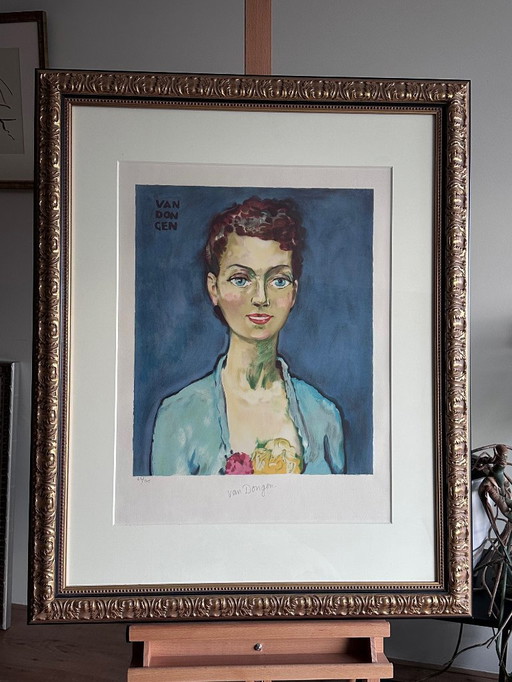 Litografía de Kees van Dongen Marie-Claire 1950