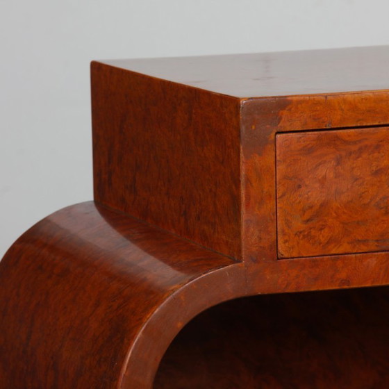 Image 1 of Pair of bedside tables in burr wood from the 1930s