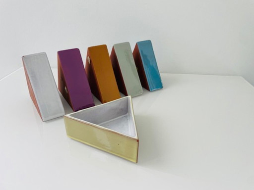 Set di 6 ciotole piramidali fatte a mano – Maredsous