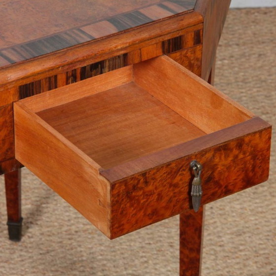 Image 1 of Art Deco marquetry games table dating from the 1930s