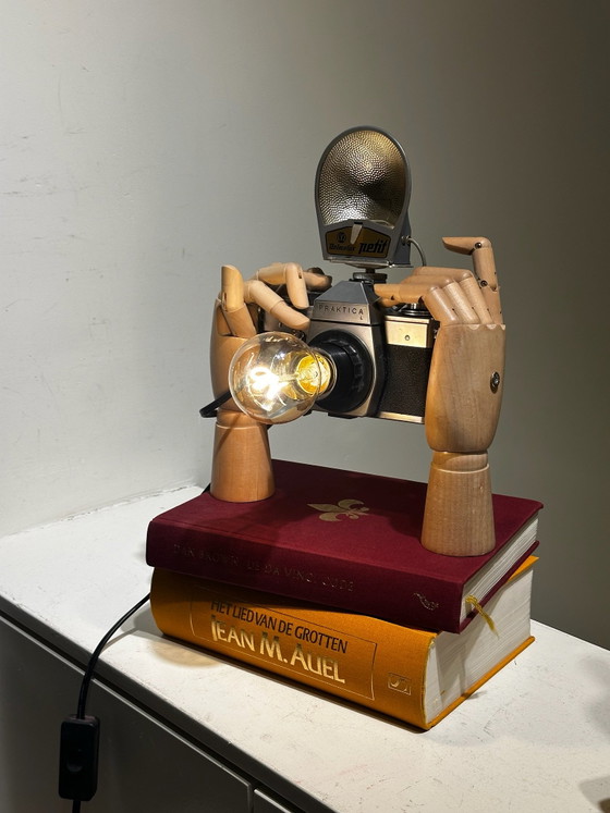 Unique camera lamp “cheese” – Praktica, Table lamps, Glass, Metal (photo 4 of 9)