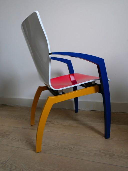 Sedia da pranzo Leolux Camarilla ispirata a "Mondrian"