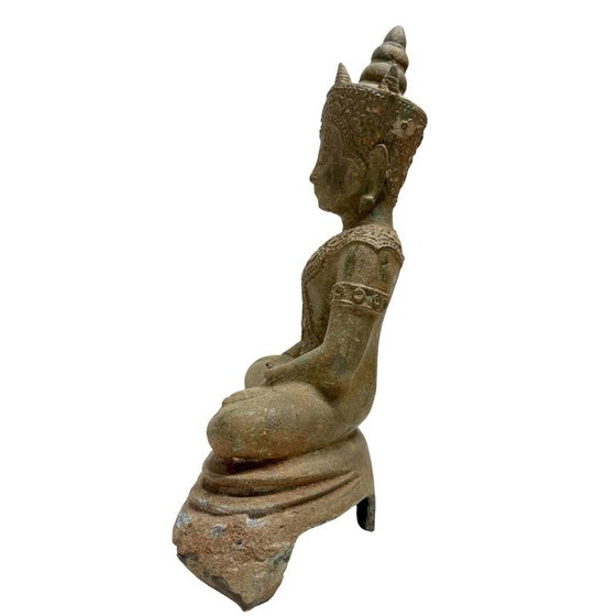 Estatua antigua de Buda en bronce Sudeste Asiático siglo XIX – Lote 471 – Esculturas, Bronze (photo 7 of 10)