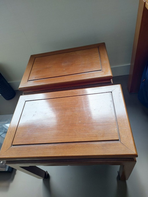 2x antique side tables