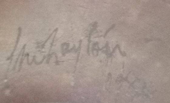 Image 1 of Peter Layton Britse Studio Art Glass Vaas Uniek (1984), Signatuur