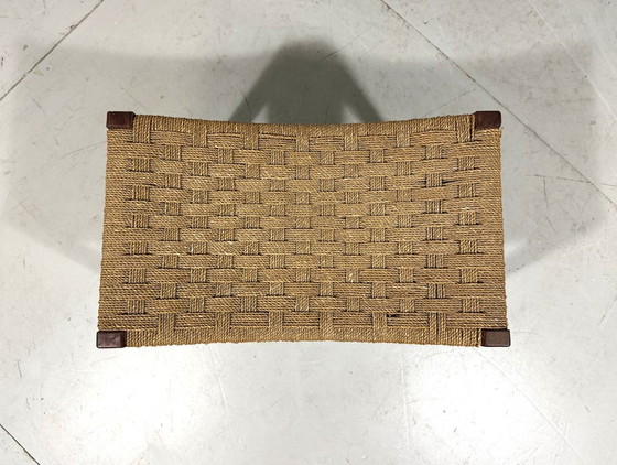 Image 1 of Sgabello con seduta in corda intrecciata anni '50