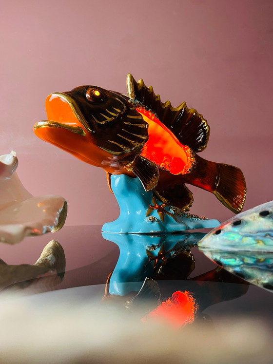 Image 1 of Vallauris 1950s Fish Lamp