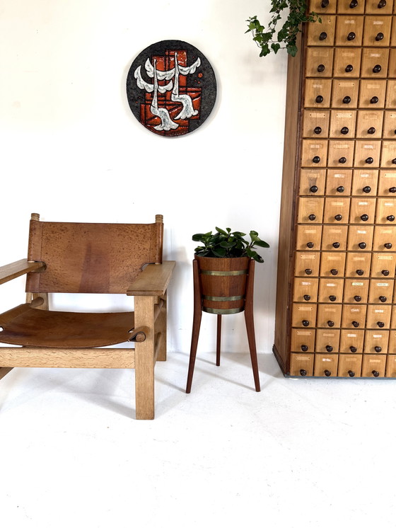 Image 1 of Jardinière vintage en teck et laiton, Jydsk Bødker '60