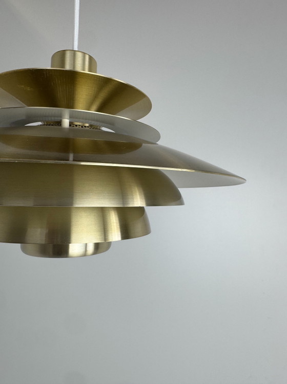 Image 1 of Suspension Jeka « Verona » de Kurt Wiborg – Design d'éclairage danois à plusieurs niveaux (années 1970)