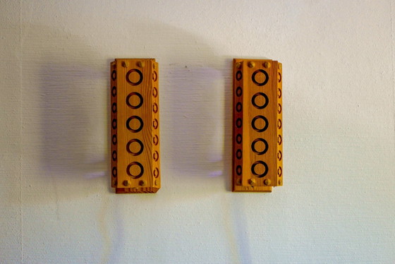 Mid-Century Modern Pine Wall Sconces from Vemdalia, Sweden, 1975, Set of 2 – Wall lights, Mid Century Modern (photo 5 of 13)