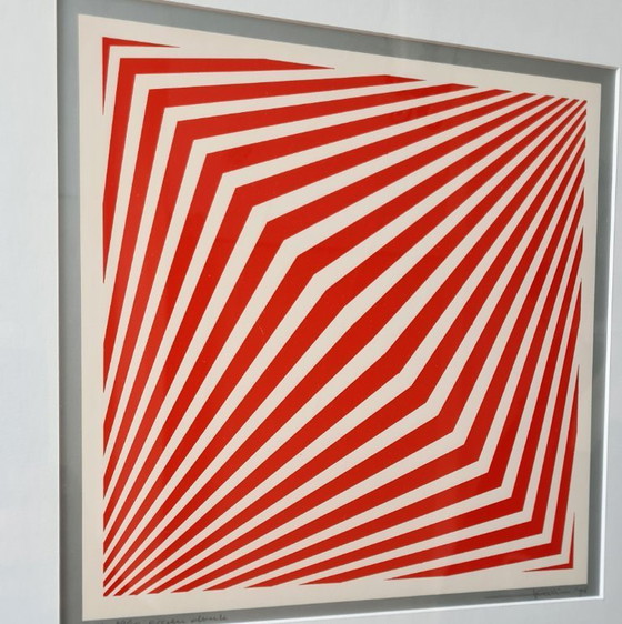 Image 1 of Serigrafia Op Art limitata di Dirk Huizer, 1976