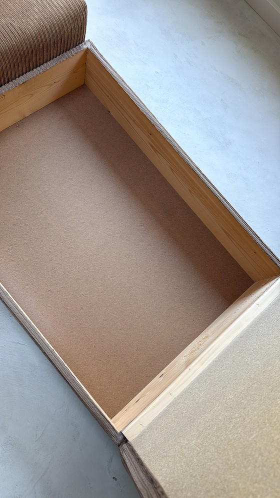 Poltrona modulare vintage in velluto a coste con pouf abbinato – Poltrone, Tessile (photo 5 of 9)