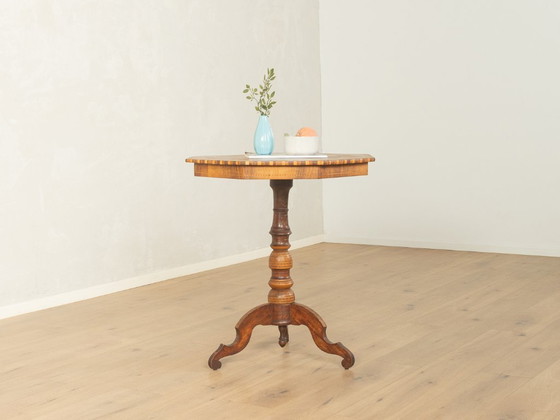 Antieke bijzettafel met inlegwerk, rond 1850 – Hout (photo 3 of 7)