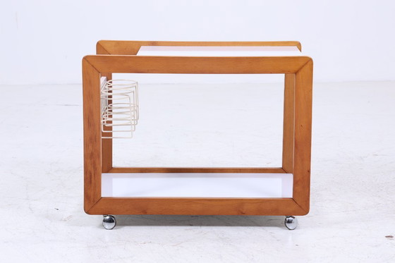 Image 1 of Chariot de service vintage des années 60 | Mid Century table table de téléphone table d'appoint rétro #07-35