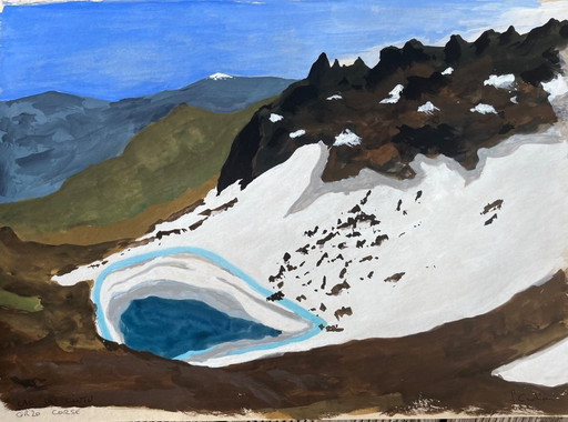 Gouache sur papier naturel. 40x30cm