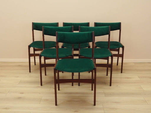 Set of six teak chairs, Danish design, 1970s, production: Denmark