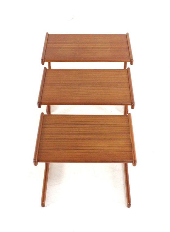 Image 1 of Salin Nyborg nesting tables bijzettafels vintage