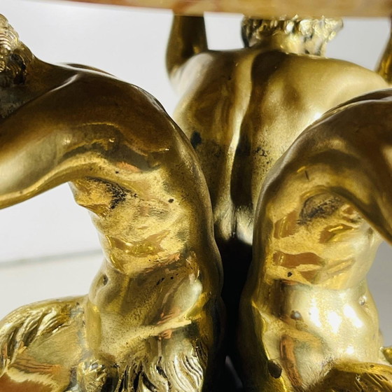 Centrotavola in bronzo dorato e marmo con Tritoni Dei dei Mari, XIX secolo – Accessori da tavola, Bronze (photo 4 of 13)