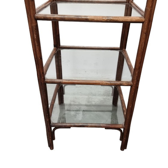 Image 1 of Grote vierkante Rotan etagere