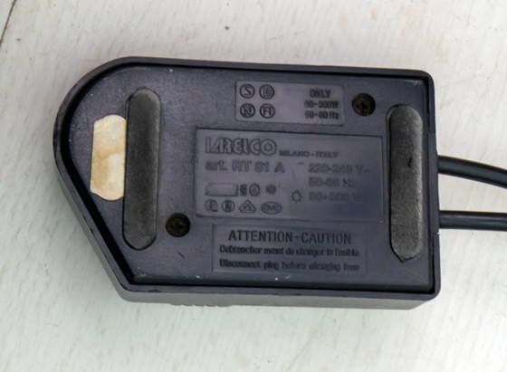 Image 1 of Lampada da terra in vetro di Murano e ottone, anni '80, Relco Milano, Modernista italiano