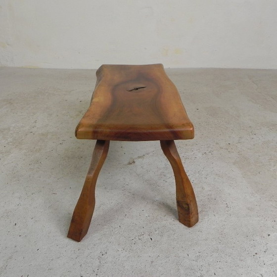 Image 1 of Table d'appoint en bois vintage, tabouret en tronc d'arbre, 1960s
