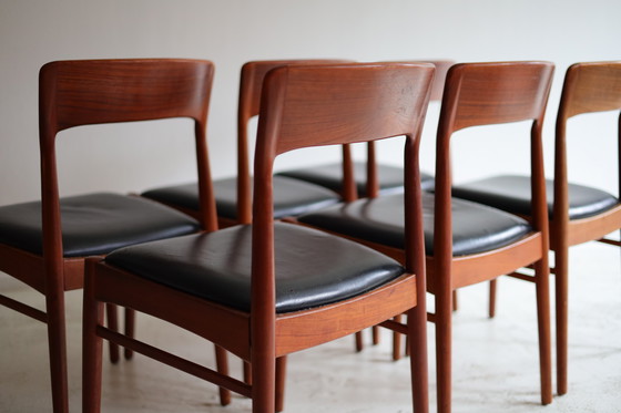 Image 1 of Set van 6 eetkamerstoelen, Henning Kjaernulf