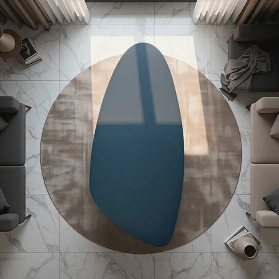 Image 1 of Luxury Ted ONE Dining Table 240x120 Grey Laminate & Solid Sapelli Mahogany Custom Made Italy