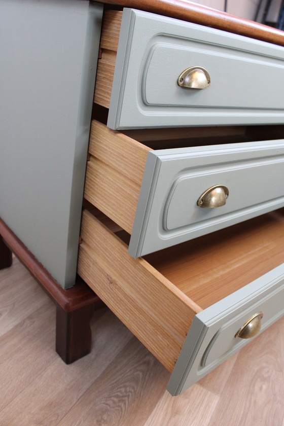 Image 1 of CÓMODA 3 CAJONES VERDE SALVIA GAUTIER 1970 FRANCIA