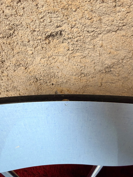 Pair of blue Formica chairs - Vintage 70s, Dining chairs, Metal, Chrome, Black (photo 13 of 15)