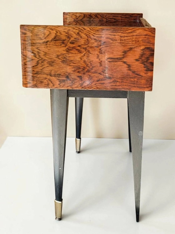 Comodino in palissandro anni '60 – Comodini, Wood, Brass, Art Deco (photo 6 of 14)