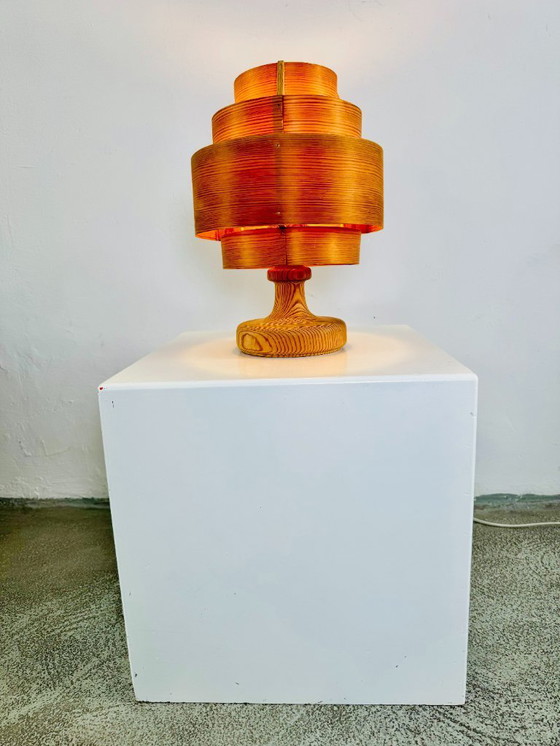 Image 1 of Lampada da tavolo B-262 in impiallacciatura di pino di Hans-Agne Jakobsson per AB Ellysett, Svezia, anni '60