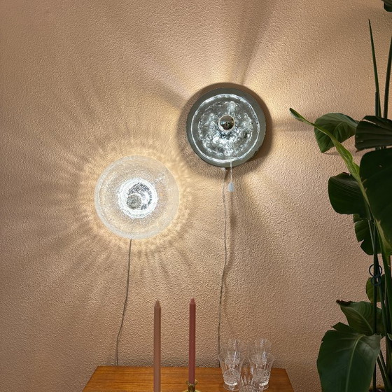 Image 1 of Lampada da soffitto/parete in vetro pesante a bolle