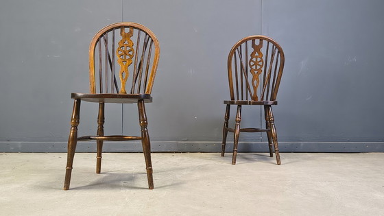 Image 1 of Ensemble de 5 chaises de salle à manger Ercol vintage, années 1950