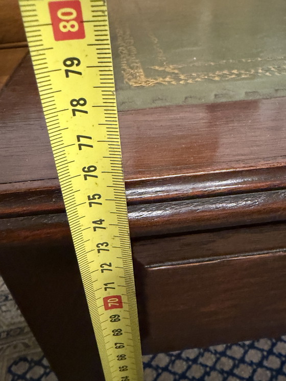 Antiek Engels Bureau Tafeltje Of Bijzettafel Sadeteble – Leather, Wood (photo 8 of 8)