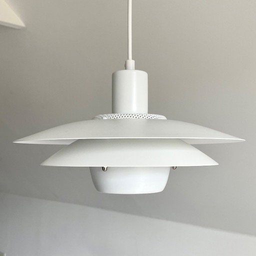 Lampe bol blanche Jeka vintage design danois Mid Century