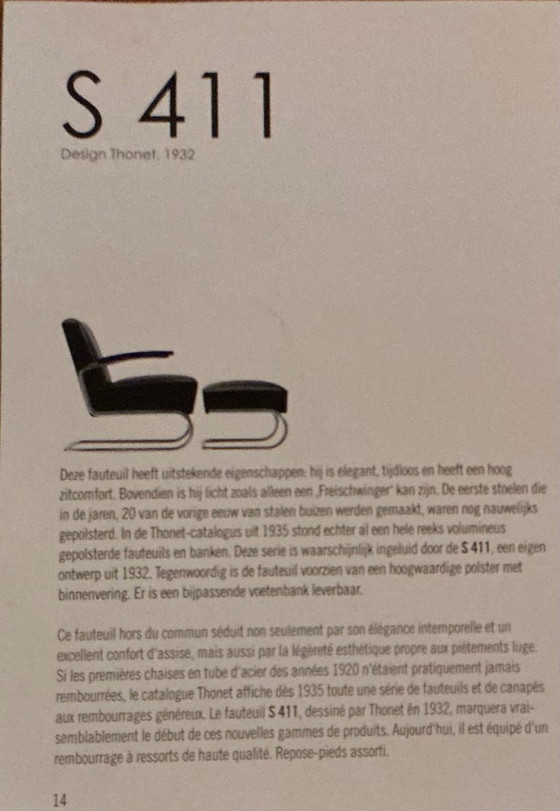 Due Poltrone S411 in pelle, Thonet, Legno, Nero (foto 12 di 12)